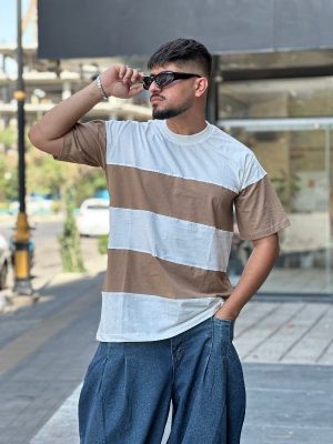 تیشرت رینگی سفید کرم کد 937