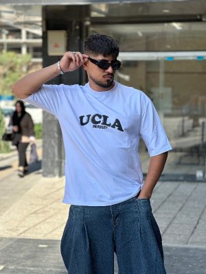 تیشرت طرح USLA رنگ سفید کد 925