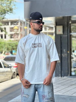 تیشرت طرحدار سفید کد 1092