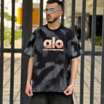تیشرت طرحدار مشکی کد 213